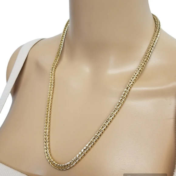 GUESS NWOT GOLDPLATED FOXTAIL  ROPE STYLE CHAIN NECKLACE - Picture 2 of 6
